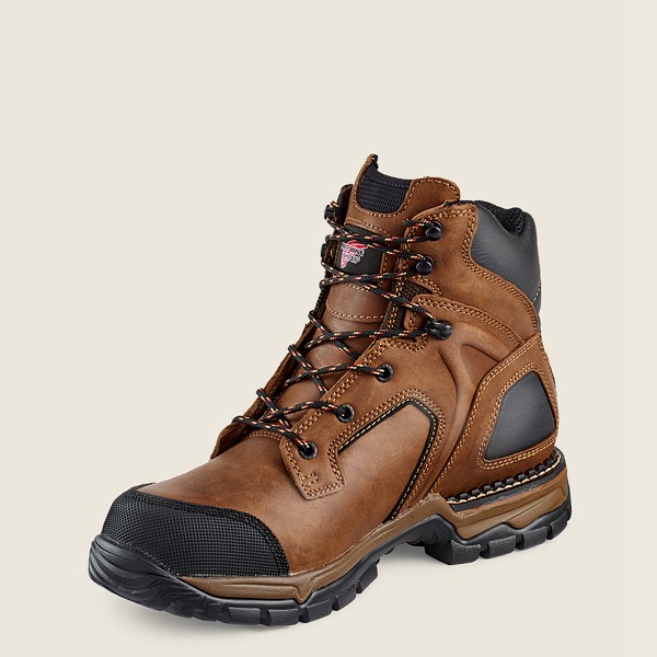 Red Wing Mens Flexforce® - 6-inch Waterproof Toe - Safety Boots Brown/Black - 3416MJXOC